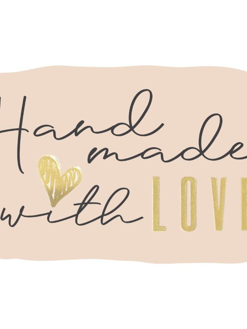 300 Handmade with Love Stickers in Sheets | 1.75" x 2.75" Special Cut Size | Typ